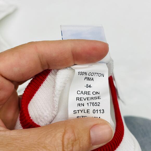 NWT Florence Eiseman 12M White T-Shirt with Multi Tipping - Picture 6 of 6